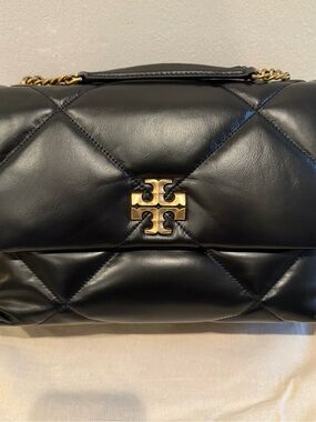 Tory Burch Black Kira diamond large shoulder